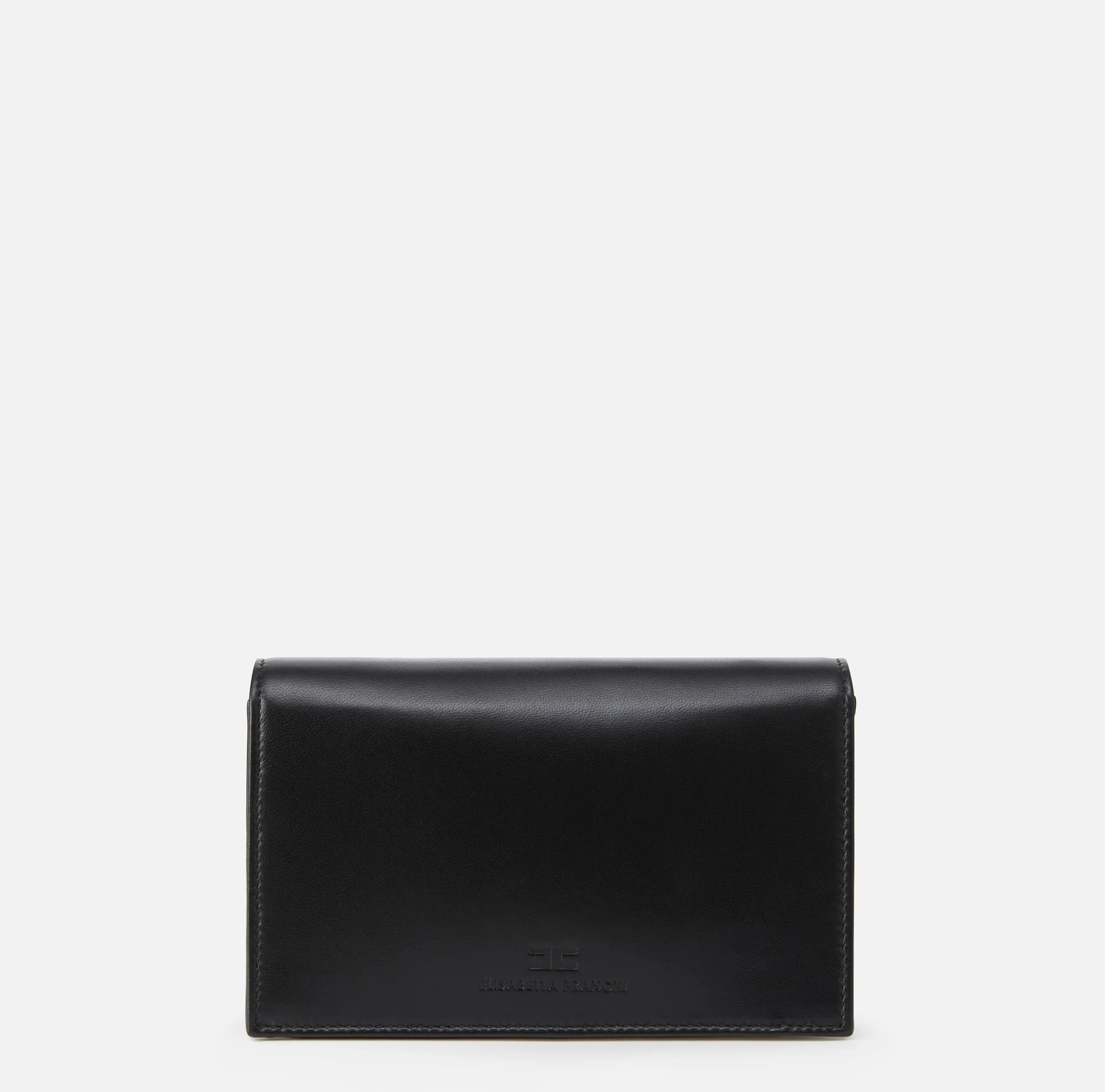 Borsa a tracolla in nappa con placca logo