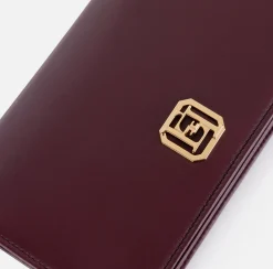 Borsa a tracolla in nappa con placca logo