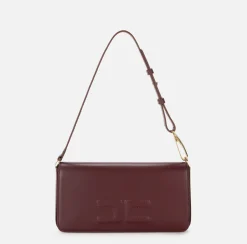 Borsa a tracolla in pelle con logo embossed
