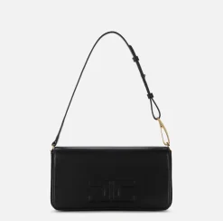 Borsa a tracolla in pelle con logo embossed