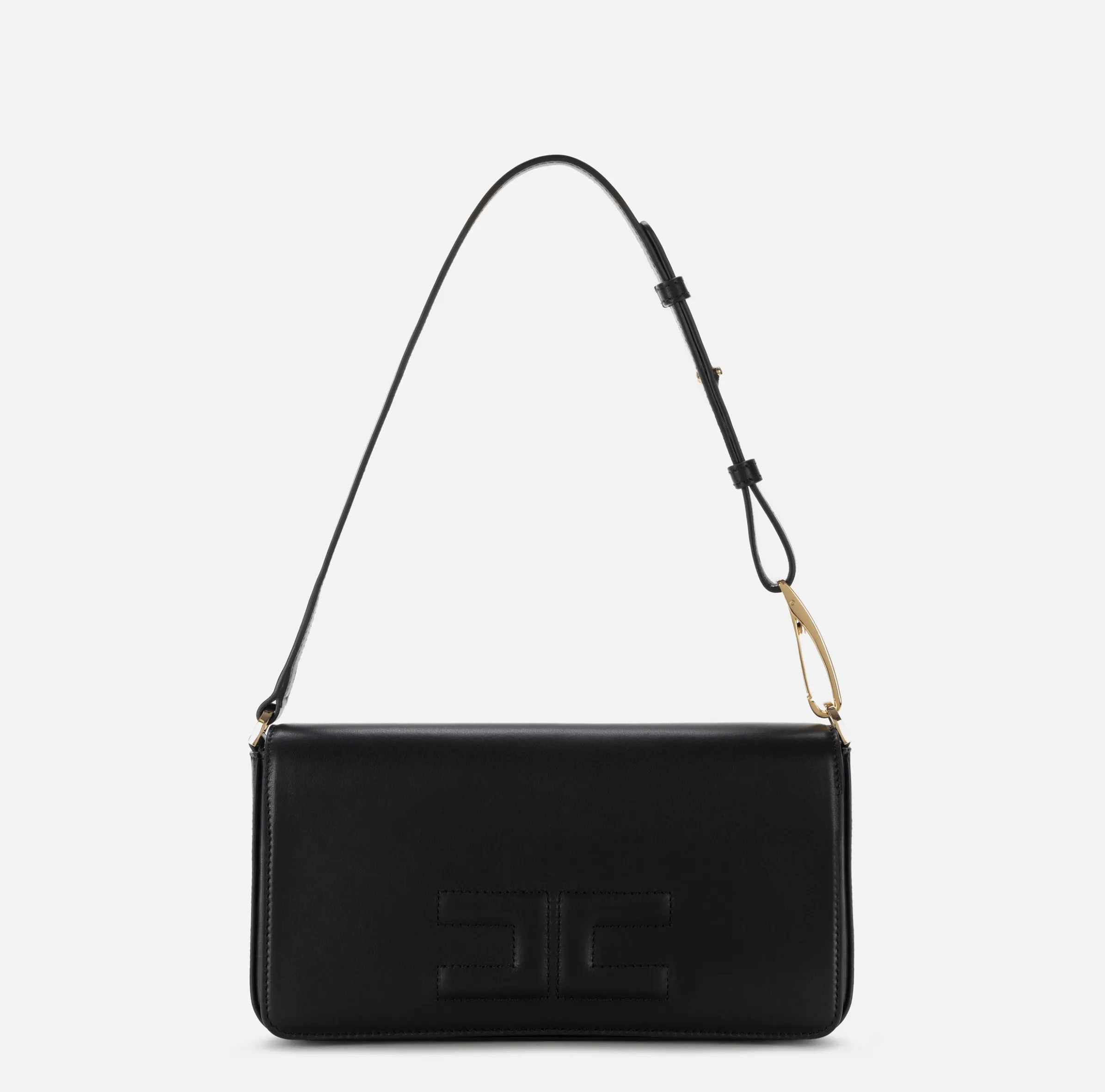Borsa a tracolla in pelle con logo embossed