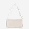 Borsa a tracolla in pelle con logo embossed