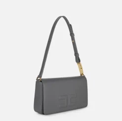 Borsa a tracolla in pelle con logo embossed