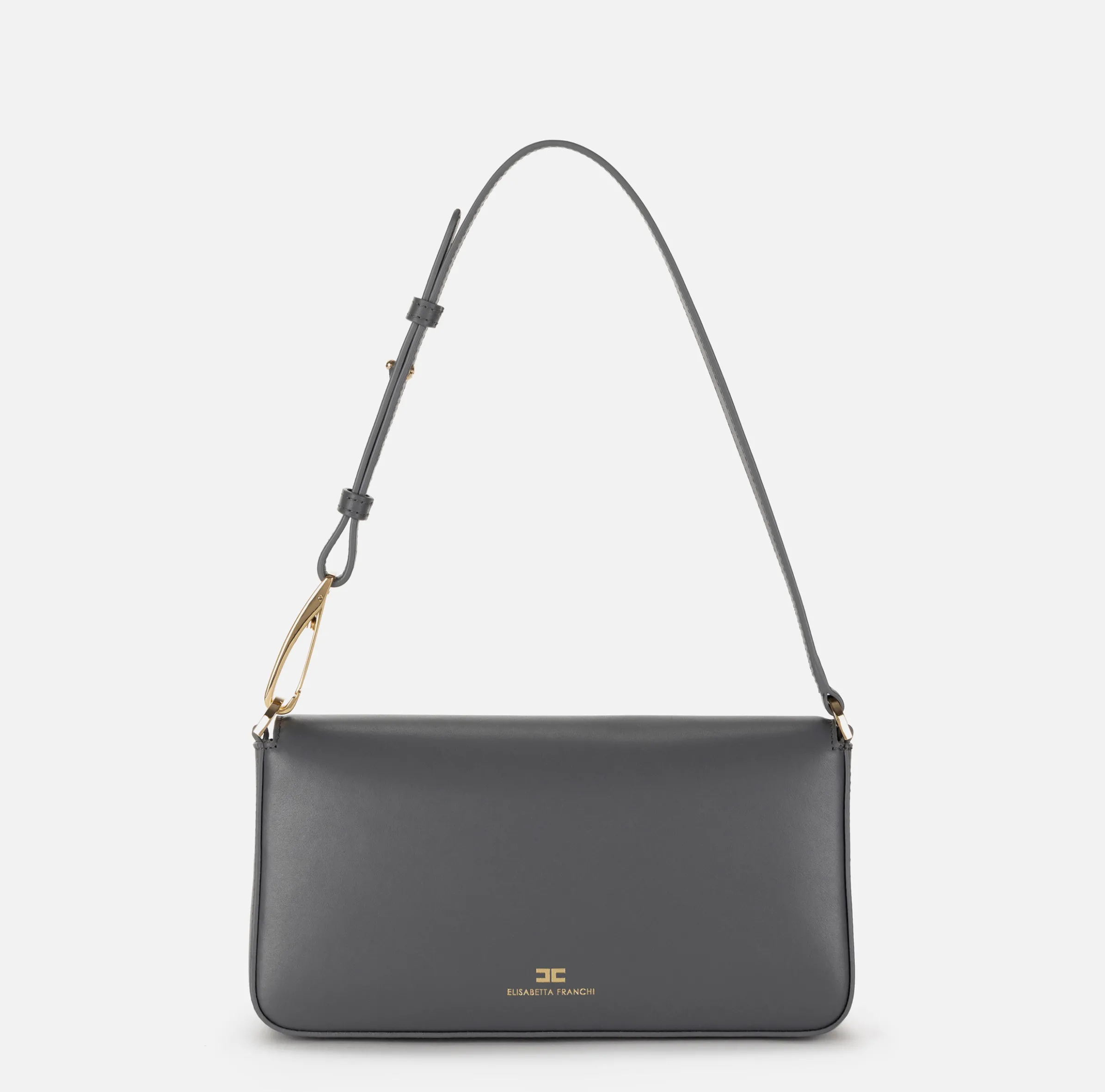 Borsa a tracolla in pelle con logo embossed