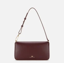 Borsa a tracolla in pelle con logo embossed
