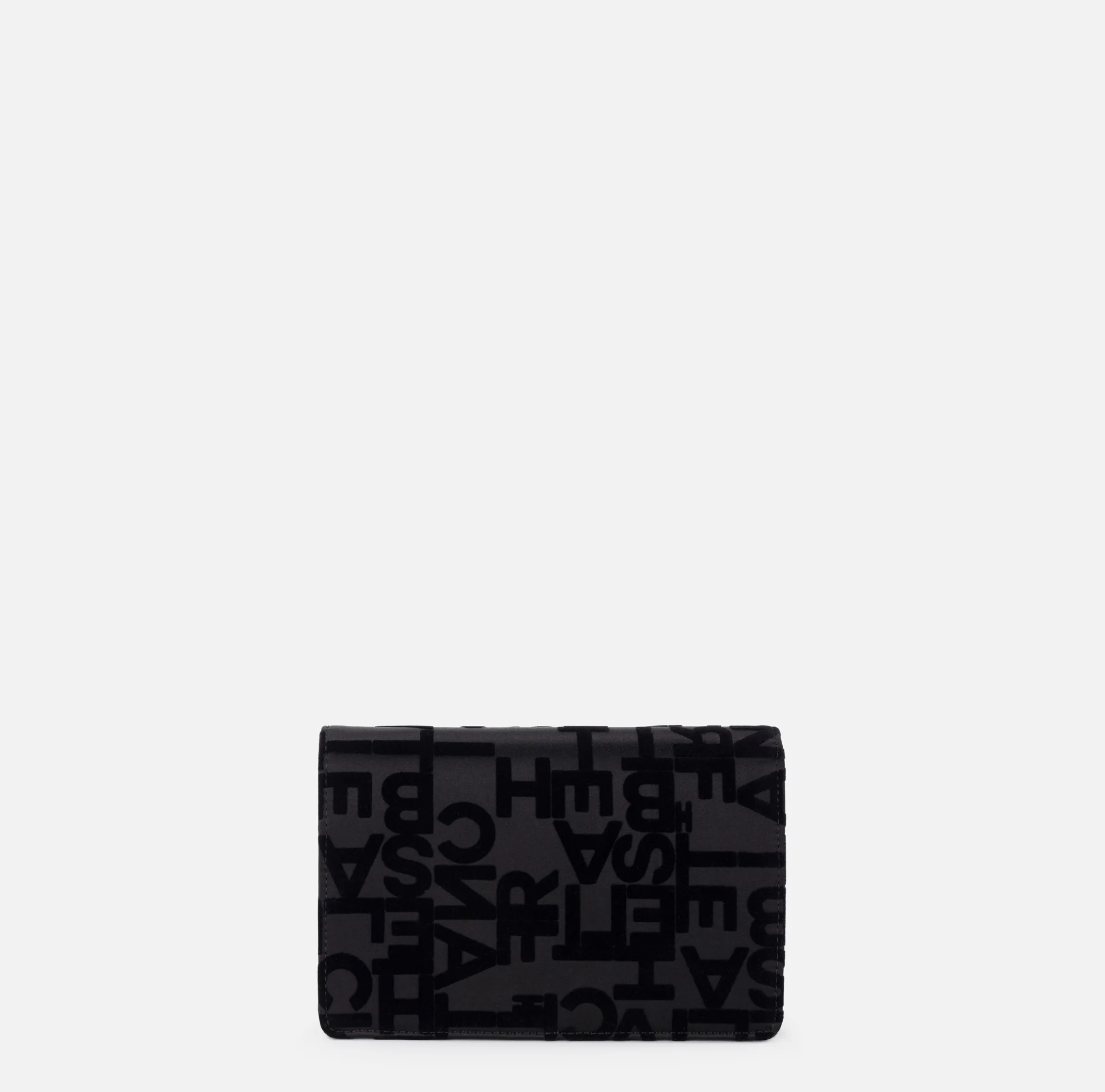Borsa a tracolla in raso lettering
