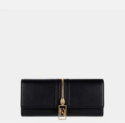 Borsa baguette in materiale effetto pelle con zip