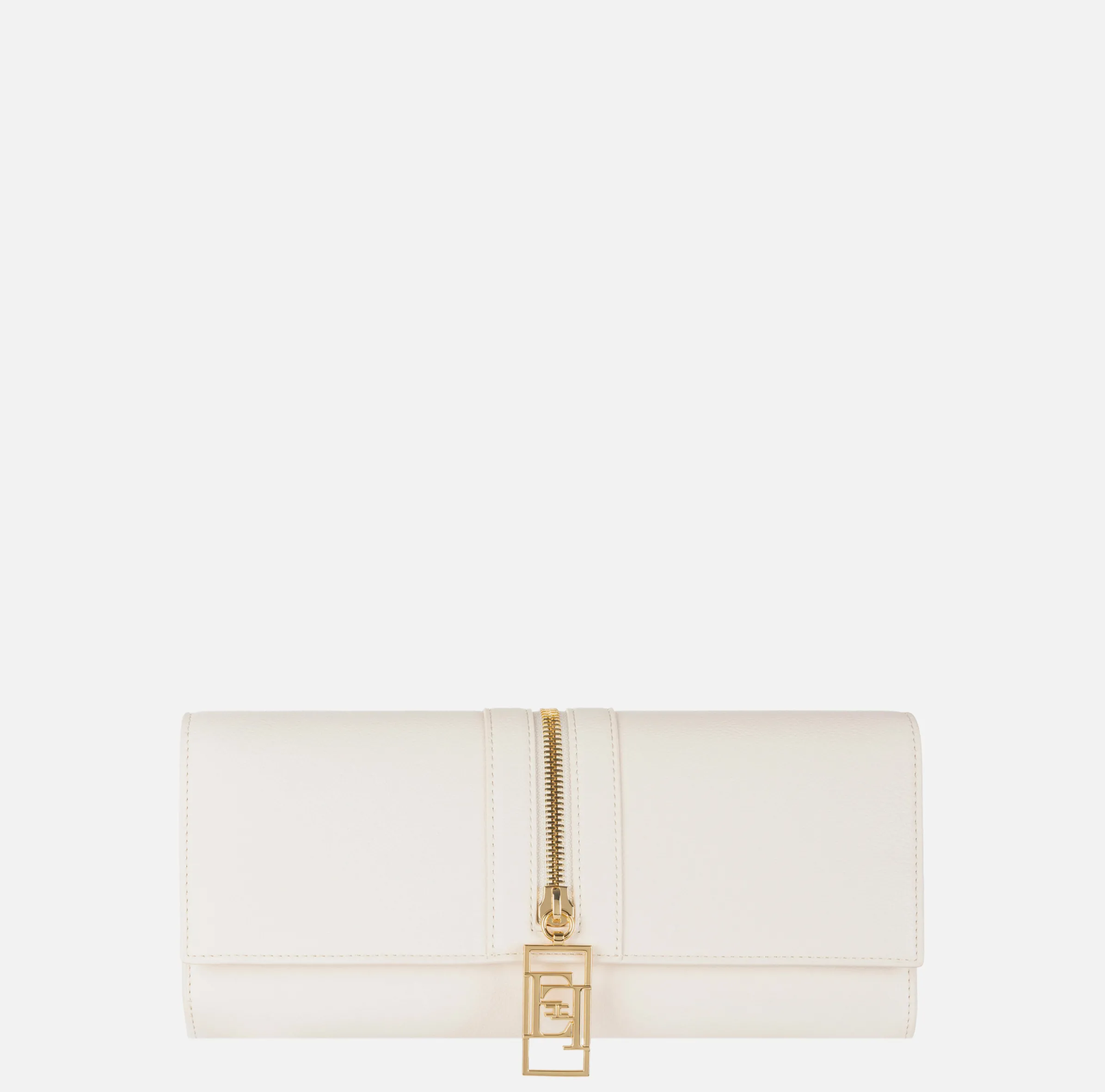 Borsa baguette in materiale effetto pelle con zip