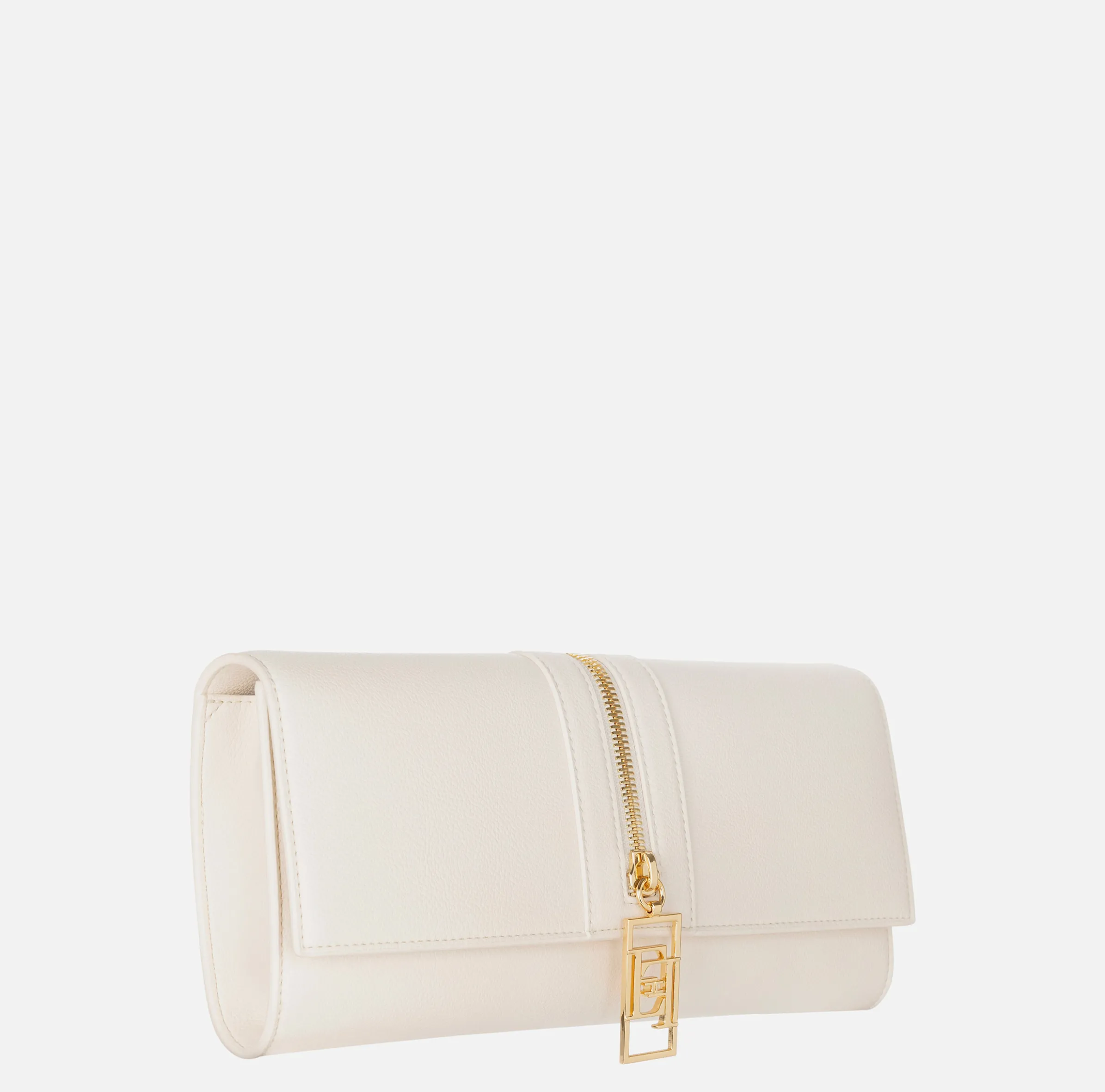Borsa baguette in materiale effetto pelle con zip