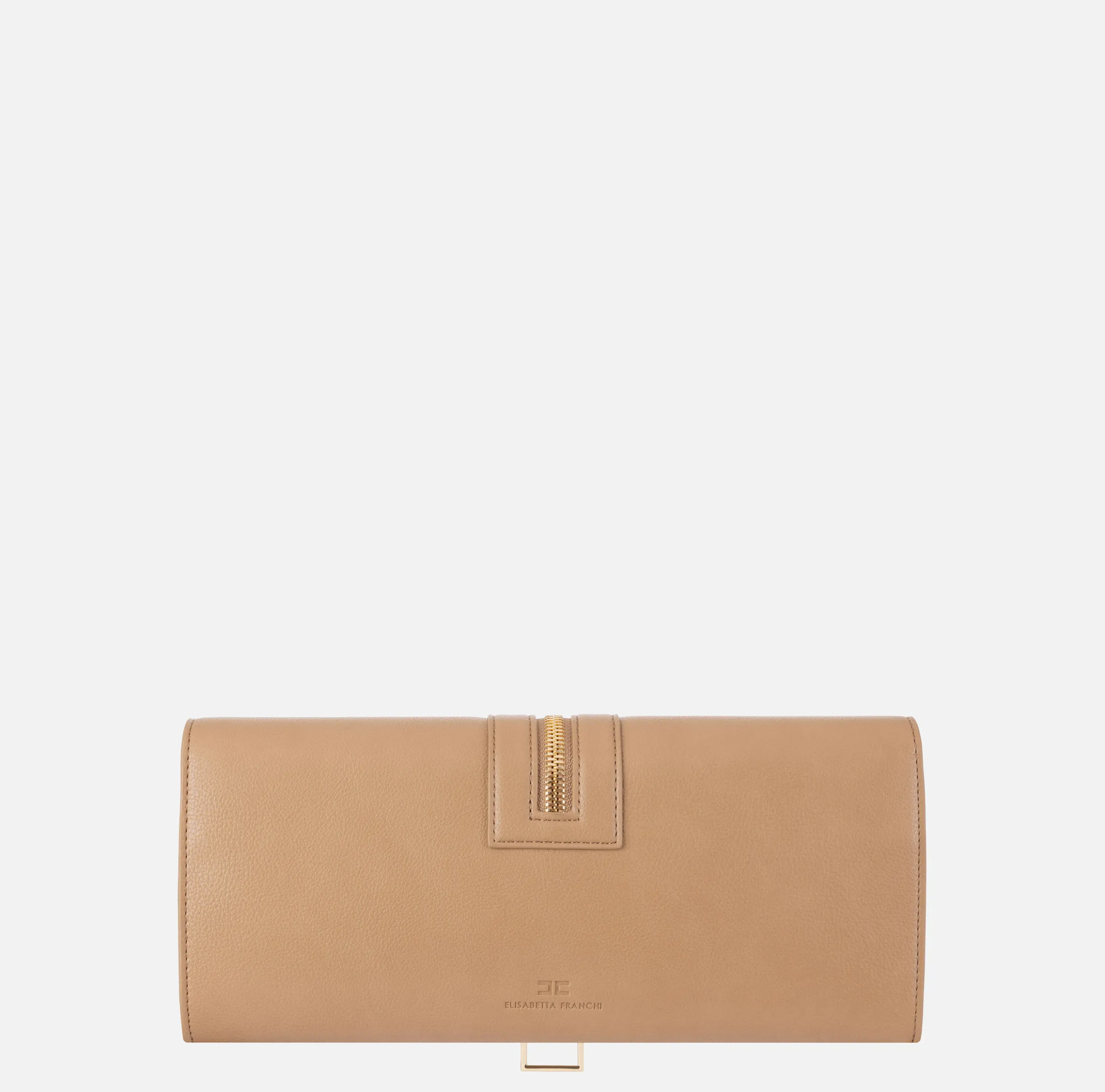 Borsa baguette in materiale effetto pelle con zip