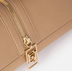 Borsa baguette in materiale effetto pelle con zip