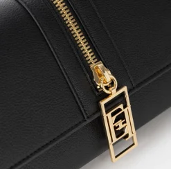 Borsa baguette in materiale effetto pelle con zip