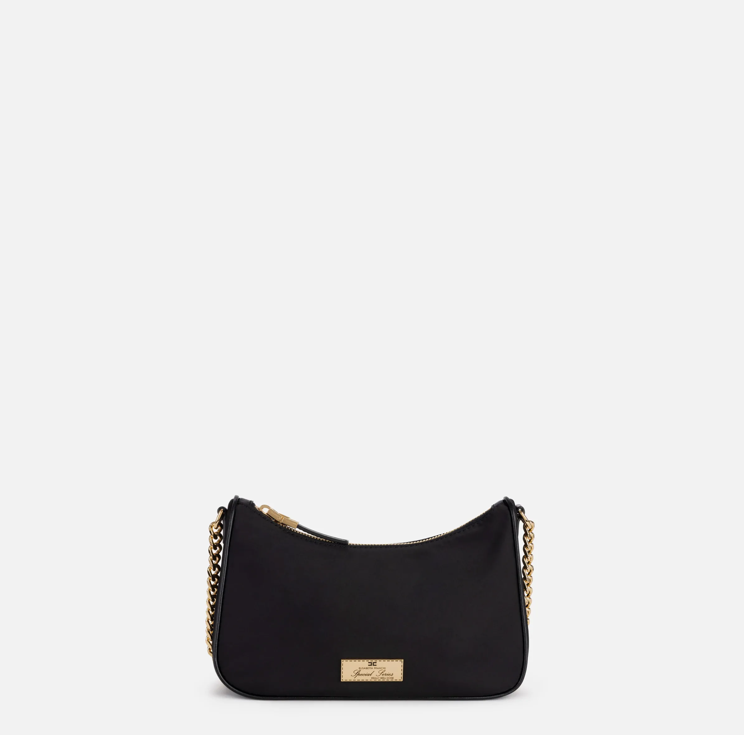 Borsa con doppia tracolla e logo