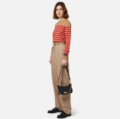 Borsa con doppia tracolla e logo
