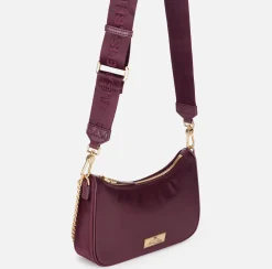 Borsa con doppia tracolla e logo