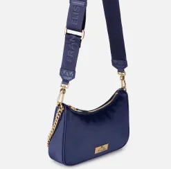 Borsa con doppia tracolla e logo