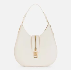 Borsa hobo grande in materiale effetto pelle con zip