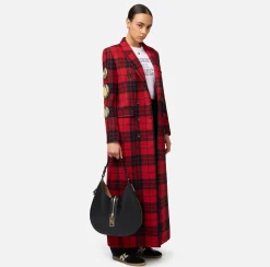 Borsa hobo grande in materiale effetto pelle con zip