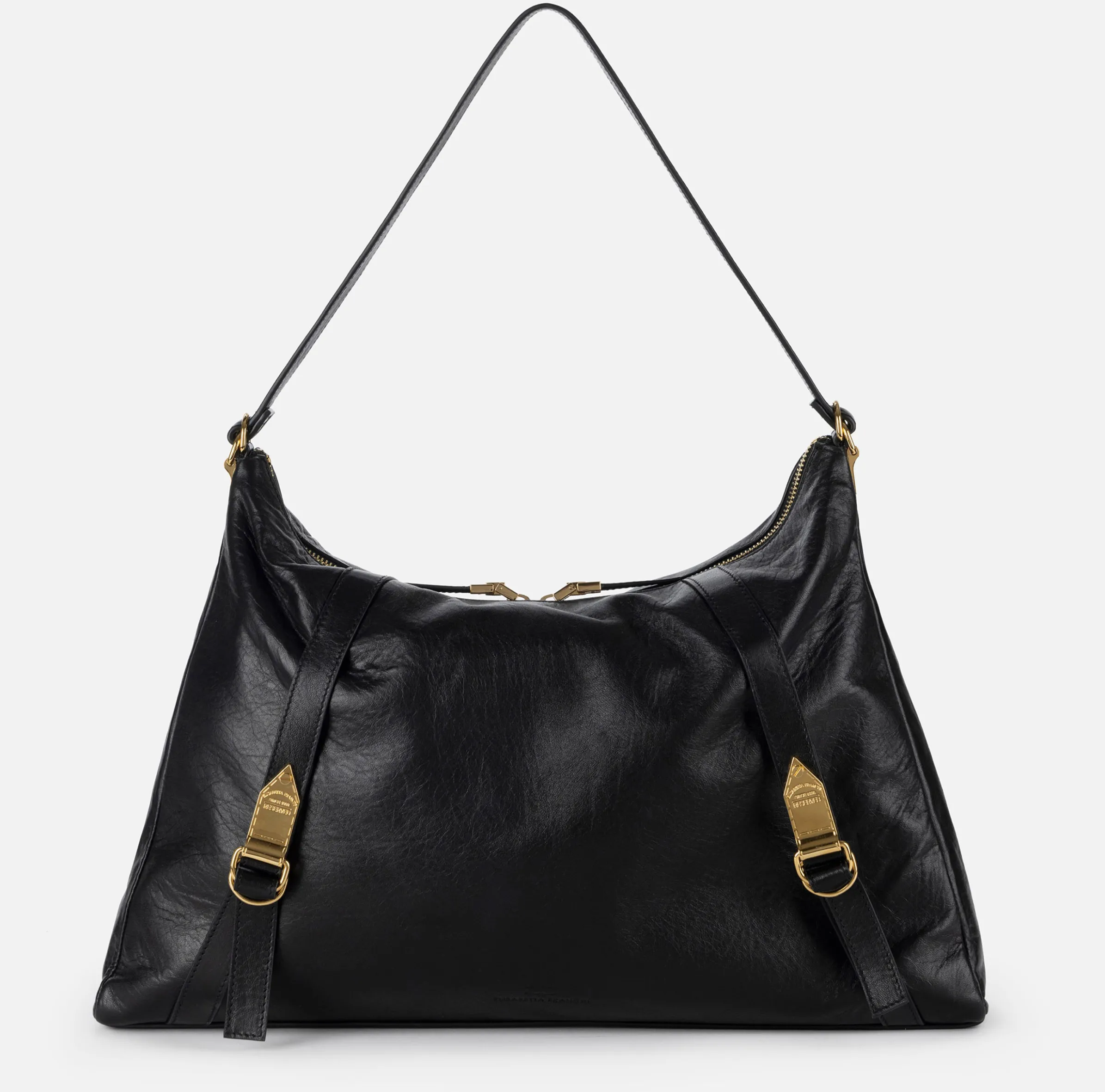 Borsa hobo in nappa lucida