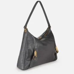 Borsa hobo in nappa lucida