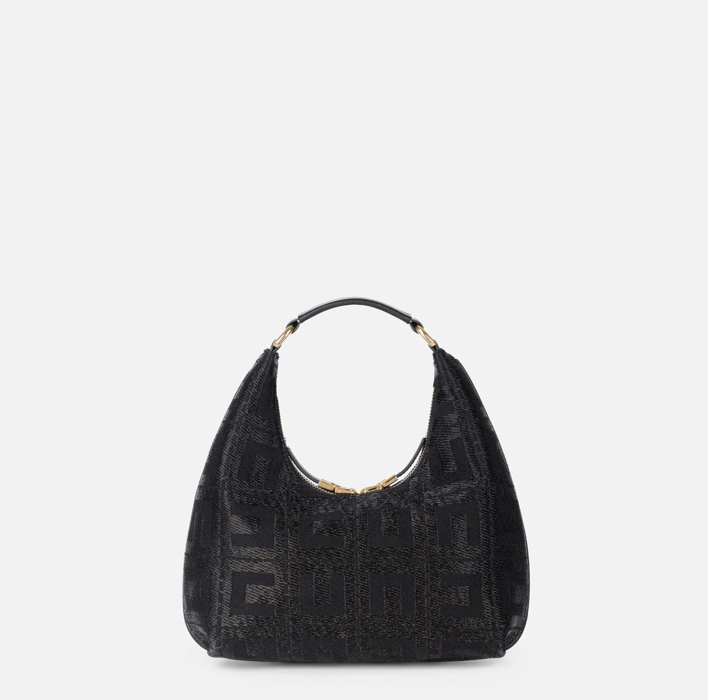 Borsa hobo in tessuto jacquard
