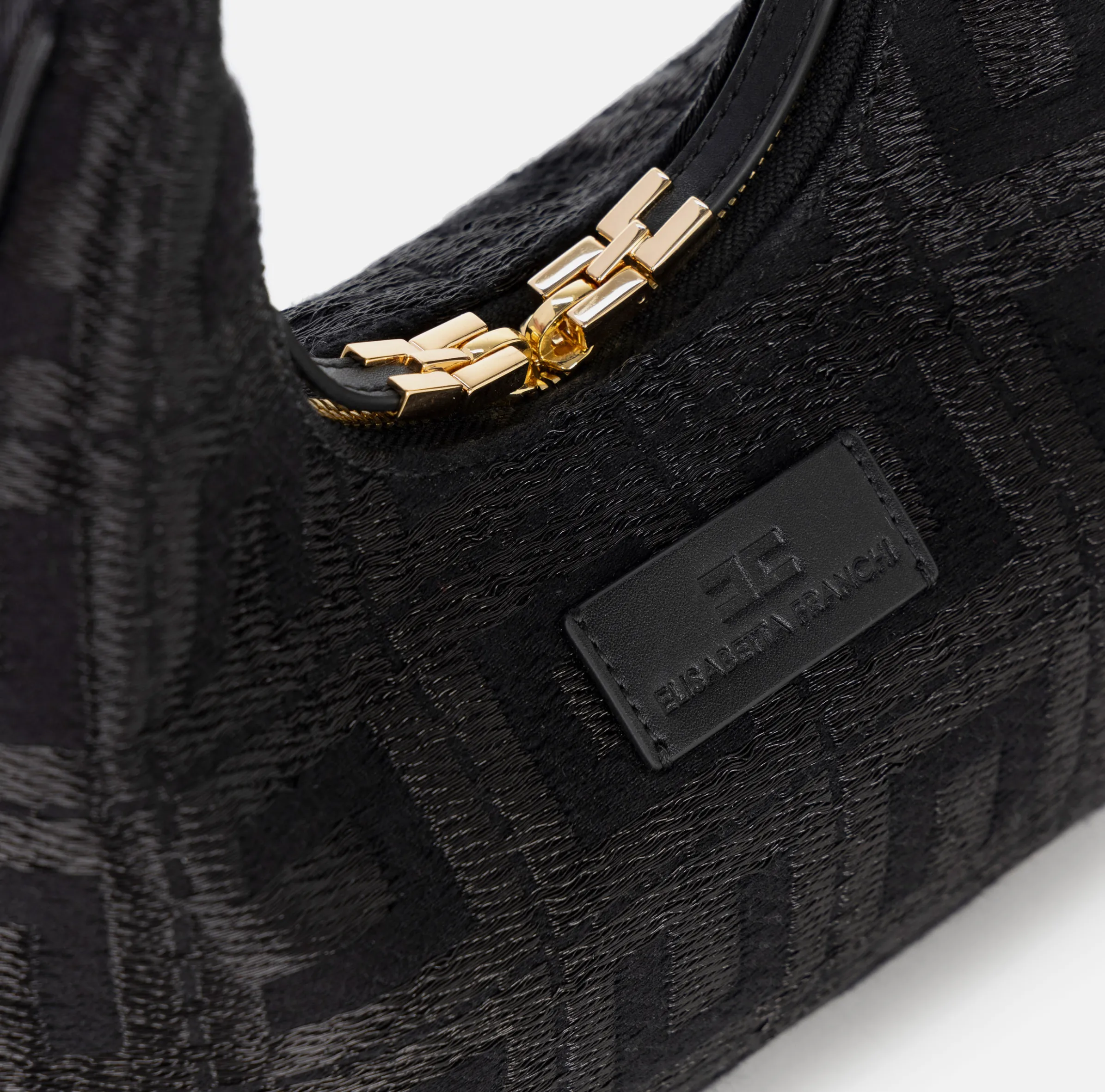 Borsa hobo in tessuto jacquard
