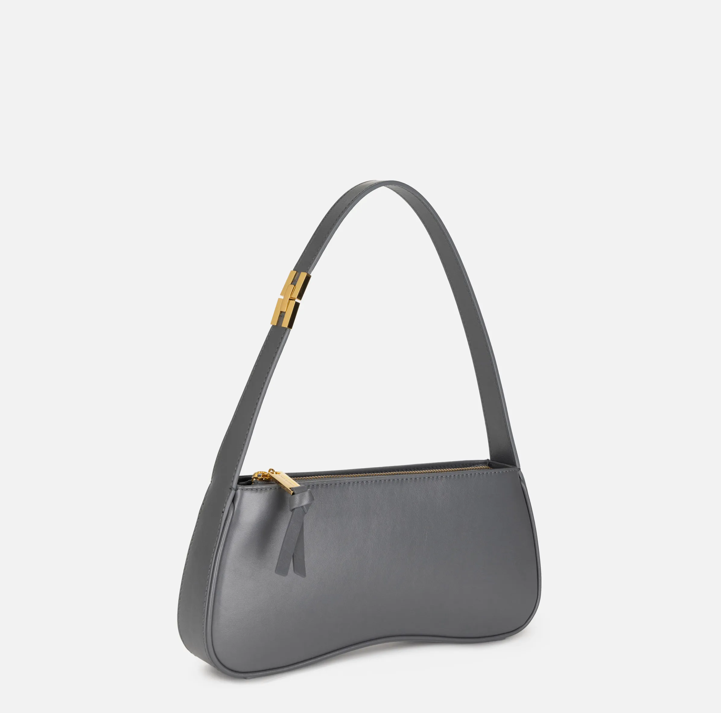 Borsa hobo media in nappa lucida