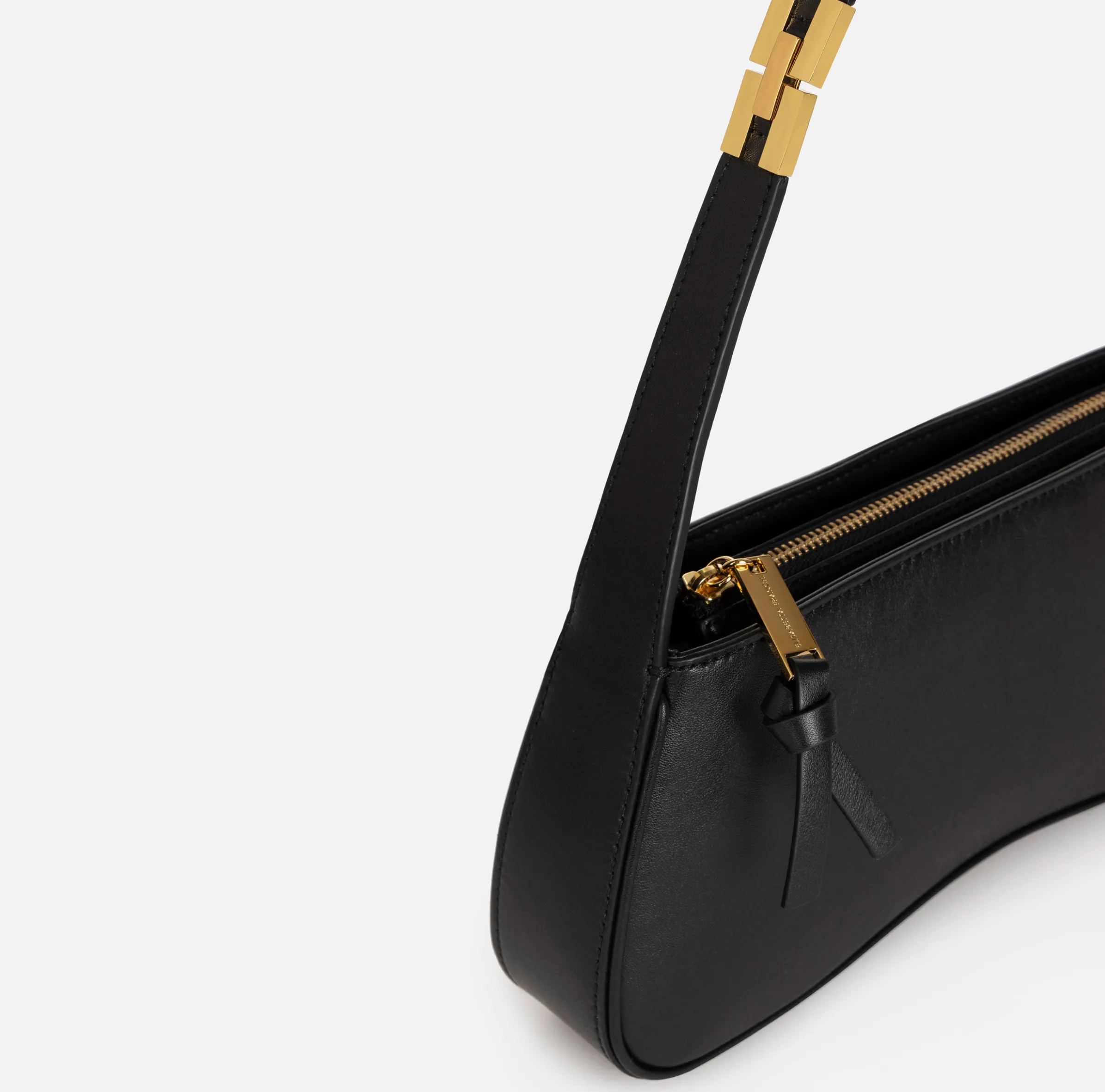 Borsa hobo media in nappa lucida