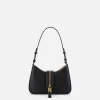 Borsa hobo piccola in materiale effetto pelle con zip