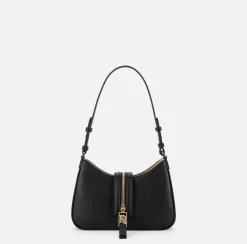 Borsa hobo piccola in materiale effetto pelle con zip