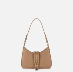 Borsa hobo piccola in materiale effetto pelle con zip