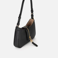 Borsa hobo piccola in materiale effetto pelle con zip