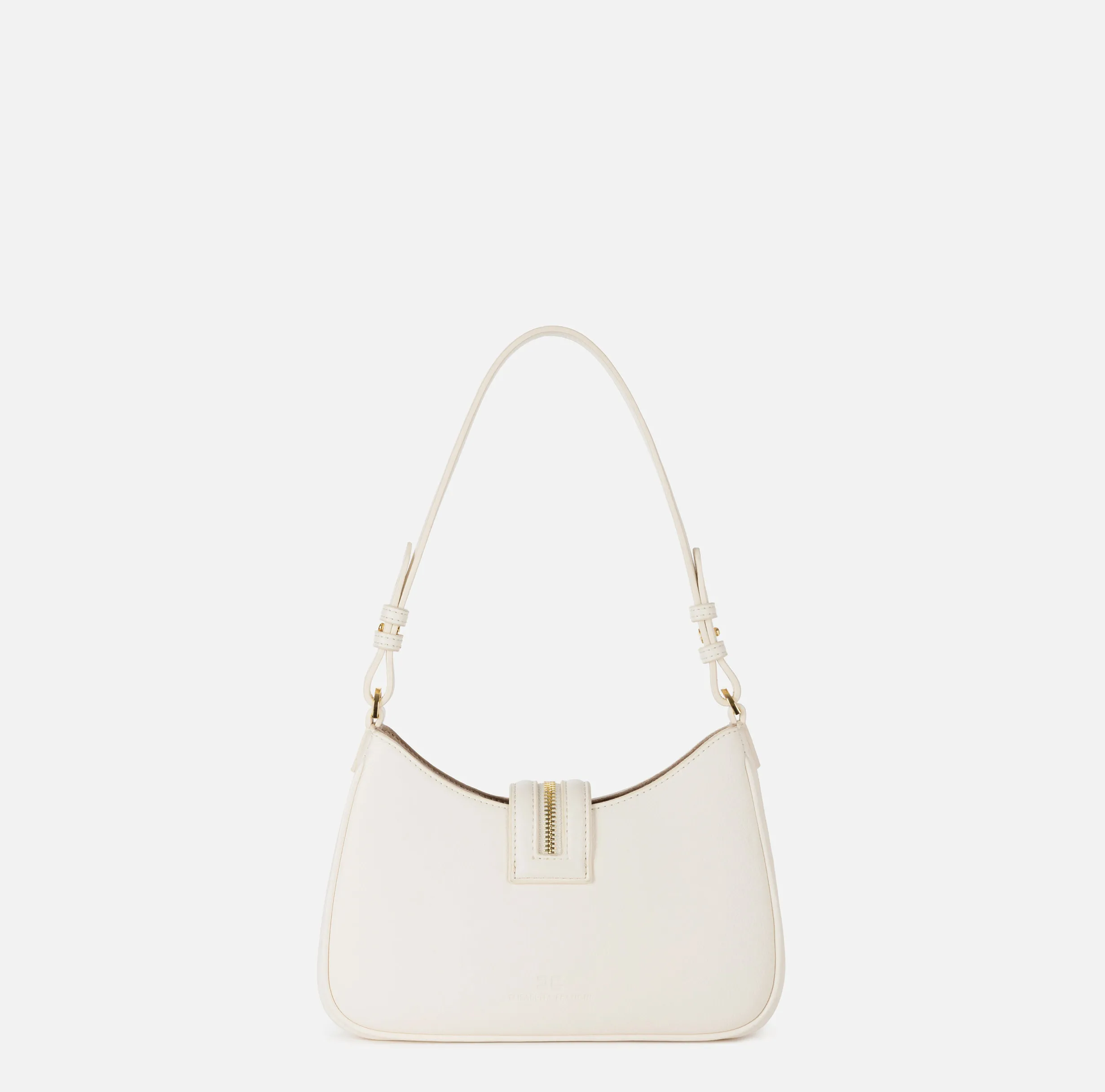 Borsa hobo piccola in materiale effetto pelle con zip