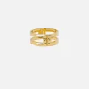 Bracciale rigido in metallo dorato