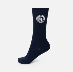 Calzini in cashmere con ricamo logo