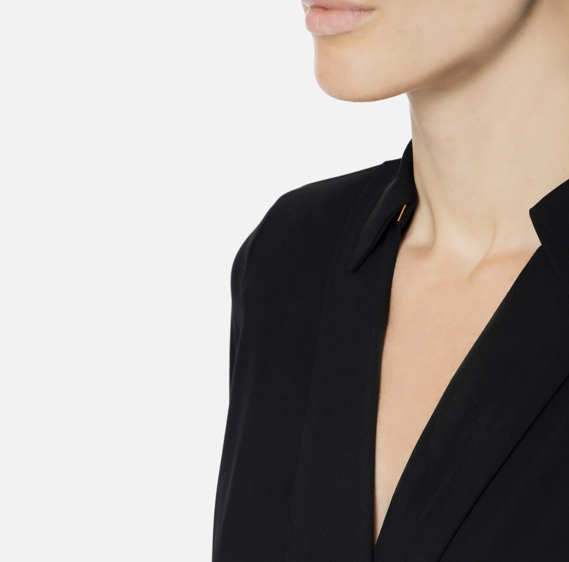 Camicia body in georgette con scollo incrociato