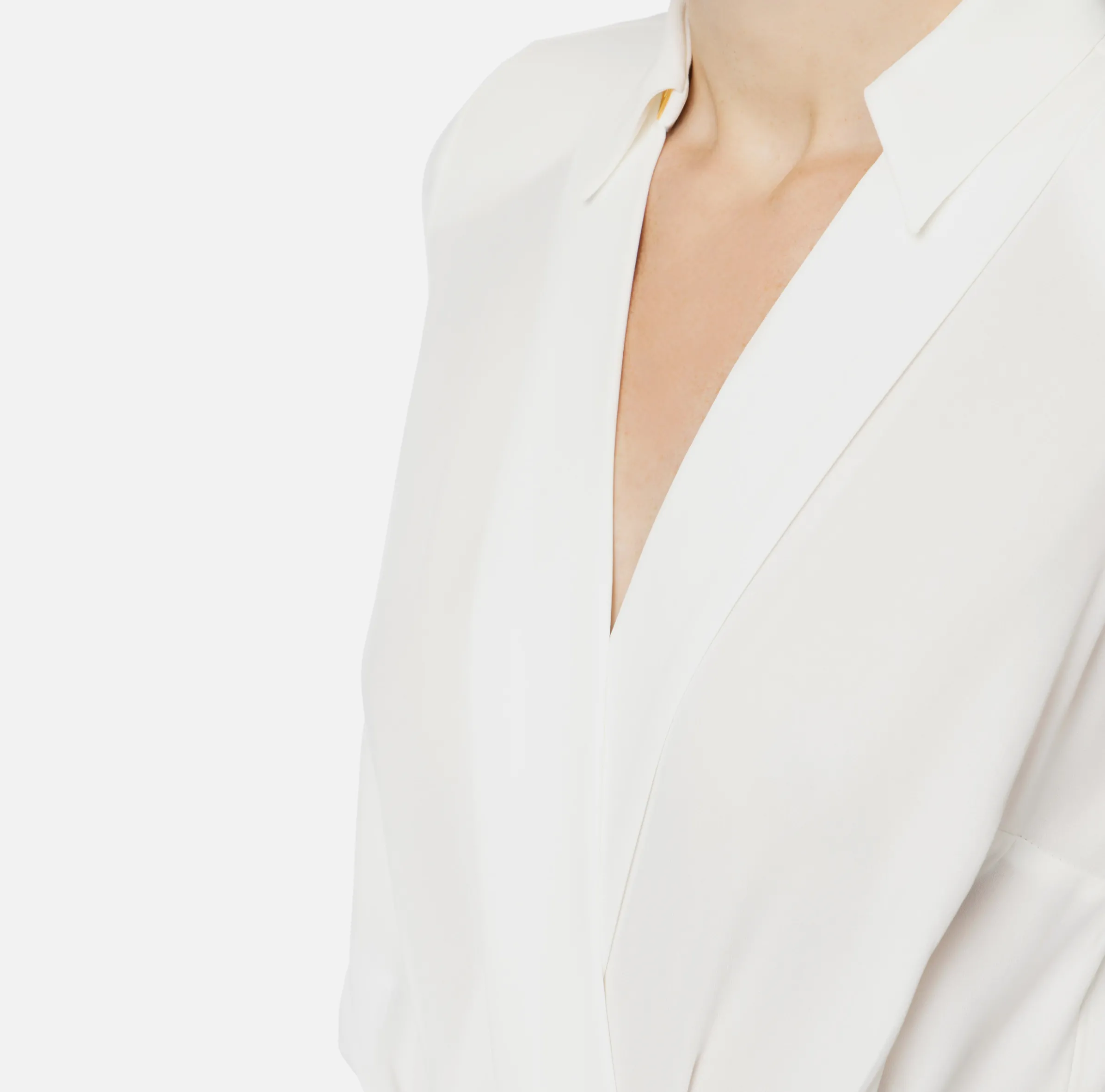 Camicia body in georgette con scollo incrociato