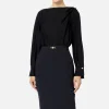 Camicia body in raso jacquard con collana