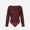 Camicia body in raso jacquard con collana