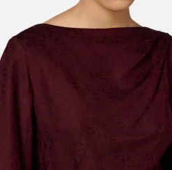 Camicia body in raso jacquard con collana