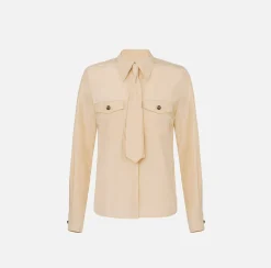 Camicia dritta in nylon tecnico con cravatta