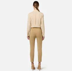 Camicia in georgette stretch con fiocco