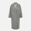 Cappotto doppiopetto over in cotone con stemma