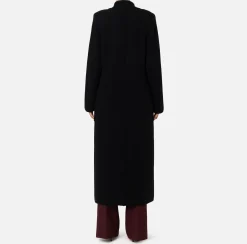 Cappotto vestaglia in lana e cashmere con stemma