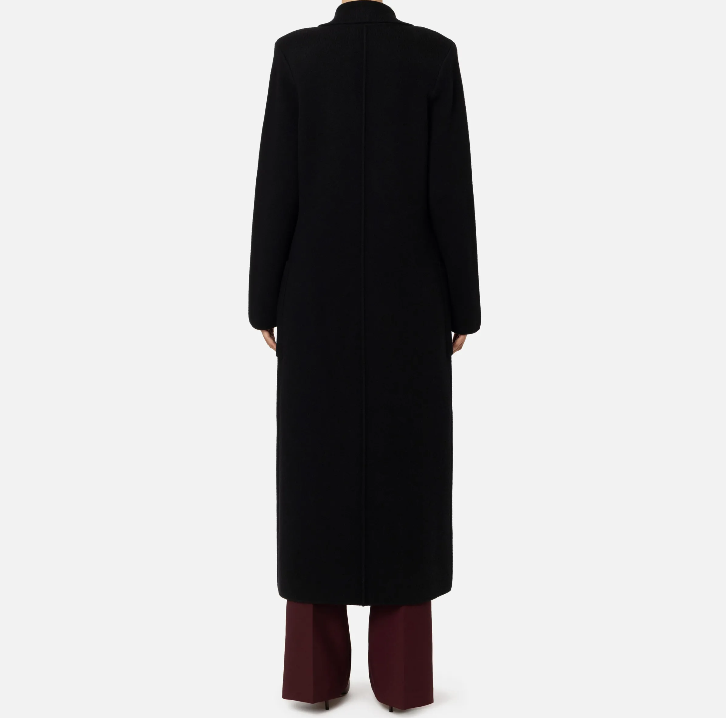 Cappotto vestaglia in lana e cashmere con stemma