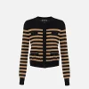 Cardigan in lana a righe