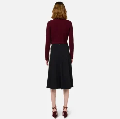 Cardigan in lana bouclé con ricamo