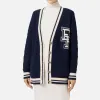 Cardigan in lana tipo college