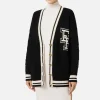 Cardigan in lana tipo college