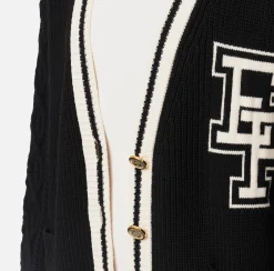Cardigan in lana tipo college